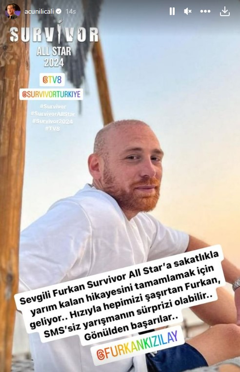 Survivor All Star'ın yeni yarışmacısı Furkan Kızılay oldu
