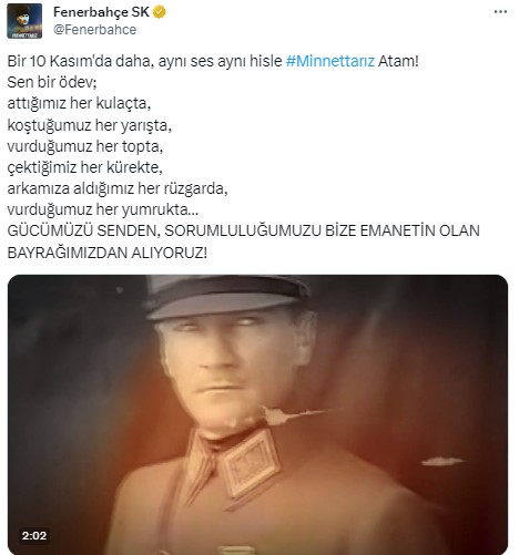 Spor dünyası Ulu Önder Mustafa Kemal Atatürk'ü andı