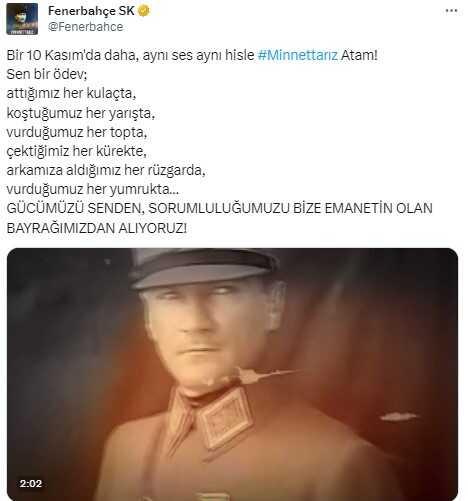 Spor dünyası Ulu Önder Mustafa Kemal Atatürk'ü andı