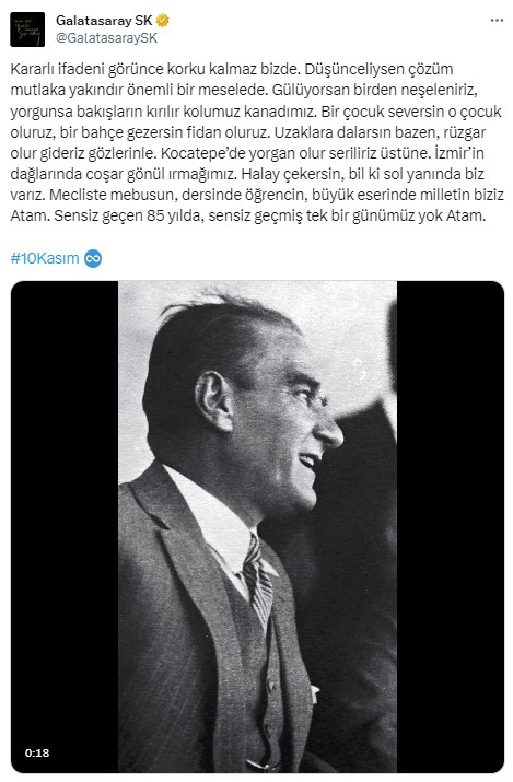 Spor dünyası Ulu Önder Mustafa Kemal Atatürk'ü andı