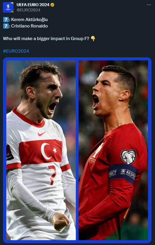 UEFA'dan Ronaldo ve Kerem Aktürkoğlu karşılaştırması: Kim daha etkili olacak?