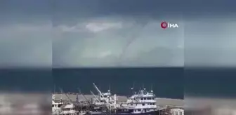 Ayvacık açıklarında denizde hortum oluştu