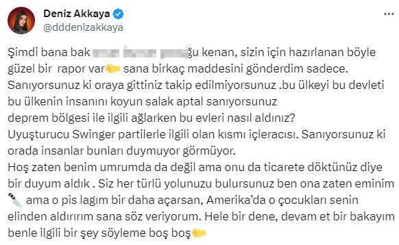 Kenan Öztürk, Deniz Akkaya'nın 'Eş değiştirme partisi verdi' sözünü yalanladı