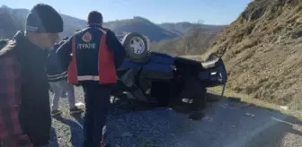 Zonguldak'ta otomobil takla attı: 1 ölü, 2 yaralı