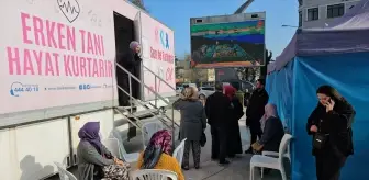 Sındırgı'da Mobil Sağlık Tırı ile Kadınlara Kanser Taraması Hizmeti