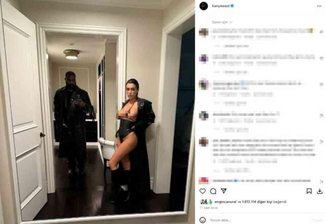 Kanye West, eşi Bianca Censori'nin müstehcen pozlarını yayınladı