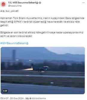 Gara'ya hava harekatı: 9 terörist etkisiz hale getirildi Gara'ya hava harekatı: 9 terörist etkisiz hale getirildi