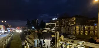 Düzce'de hafif ticari araç bariyere çarptı: 1 yaralı
