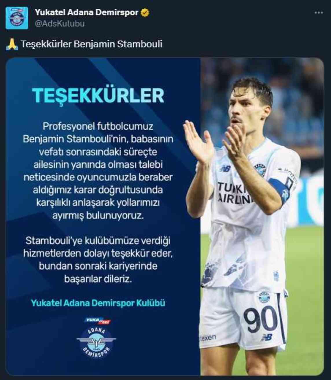 Takım resmen dağıldı! Adana Demirspor'da peş peşe ayrılıklar