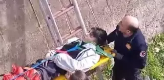 Kırıkkale'de demir korkuluklara çarparak dereye düşen motosikletin ehliyetsiz sürücüsü yaralandı