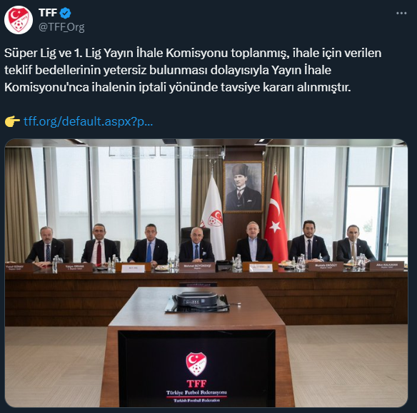 Yayın ihalesi iptal! Talebi kabul görmeyen TFF, iki firmaya da resti çekti