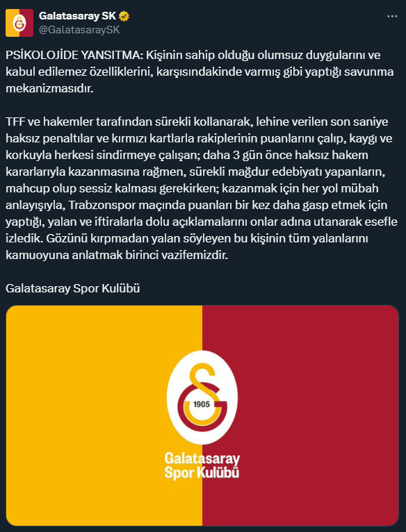 Galatasaray'dan Ali Koç'a zehir zemberek cevap: Utanarak esefle izledik