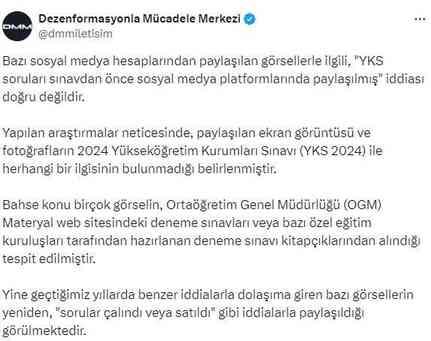 YKS soruları sızdırıldı mı? ÖSYM Başkanı Ersoy: Dezenformasyon içeren paylaşımlarla ilgili hukuki süreç başlatıldı