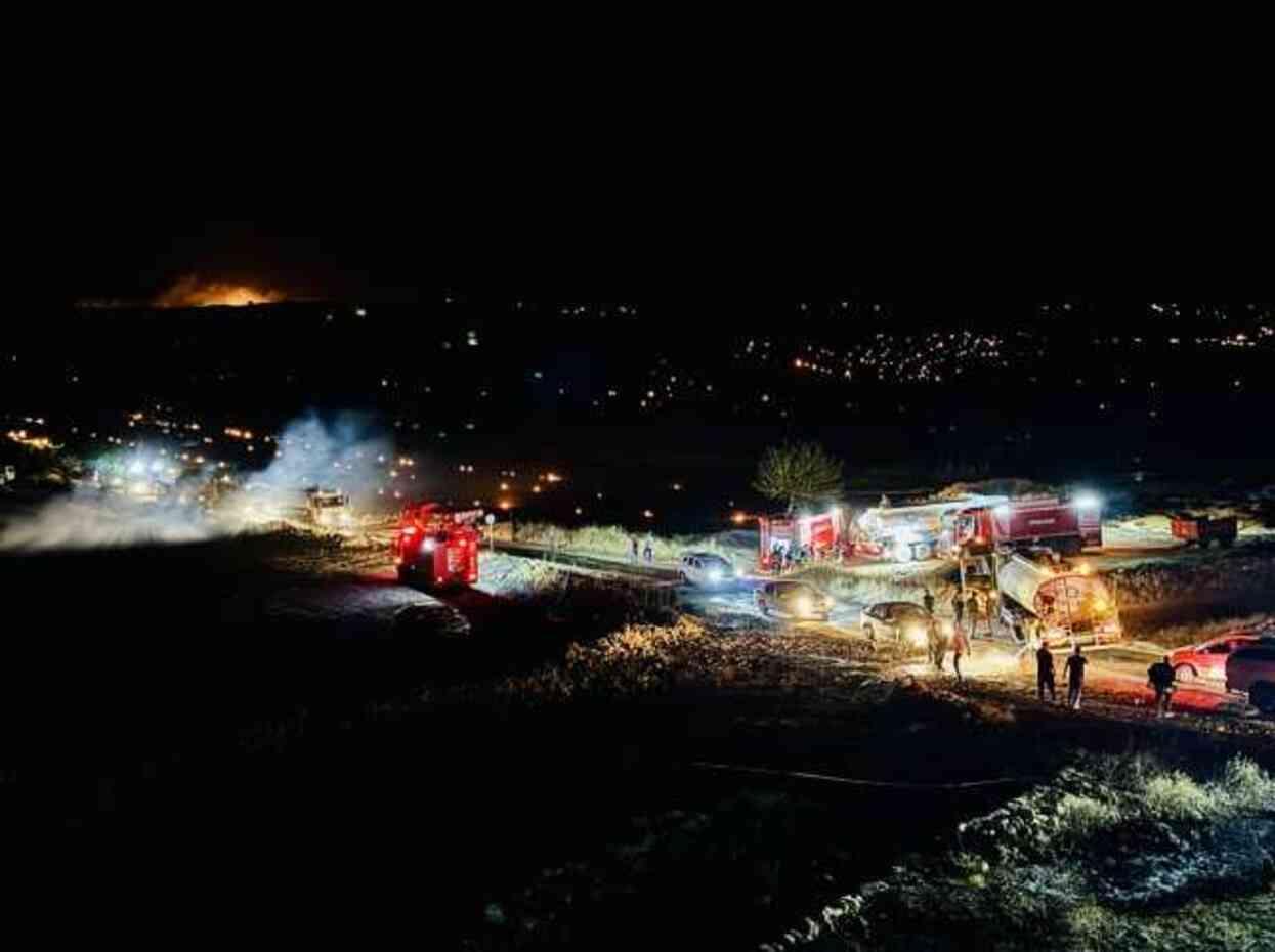 Anız yangınından etkilenen Diyarbakır'daki kırsal mahallede hortum oluştu