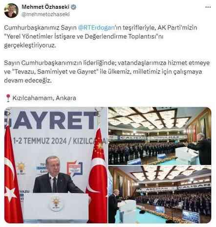 Mehmet Özhaseki, 'Çalışmaya devam edeceğiz' paylaşımından 5 saat sonra görevden alındı