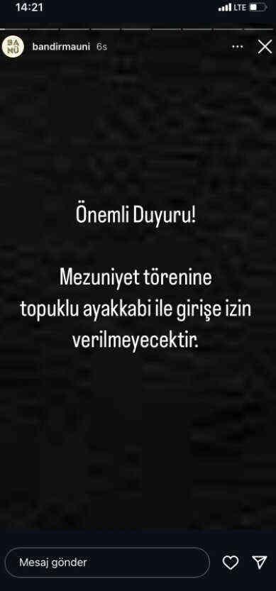 Mezuniyet töreni öncesi üniversiteden yapılan 'topuklu ayakkabı' duyurusu infiale yol açtı