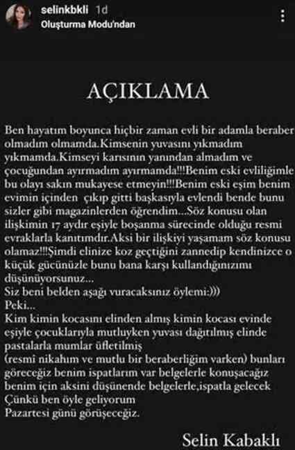 'Ebru Gündeş yuvamı yıktı' diyen Selin Kabaklı'nın sevgilisi evli çıktı! Kendini böyle savundu