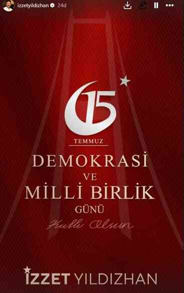 Ünlülerden, 15 Temmuz Demokrasi ve Milli Birlik Günü mesajları