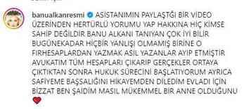 Banu Alkan'ın evlat acısı yaşayan Safiye Soyman için yaptığı taziye mesajı tepki çekti