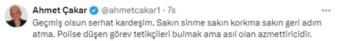 Ahmet Çakar'dan Serhat Akın mesajı: Beni vuranlar yakalanmadı ama seninkiler yakalanacak