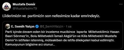 MHP'de üç milletvekilinin istifası kabul edildi