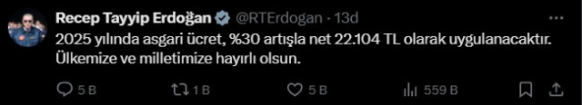 Asgari ücret kararı sonrası Erdoğan'dan ilk açıklama geldi