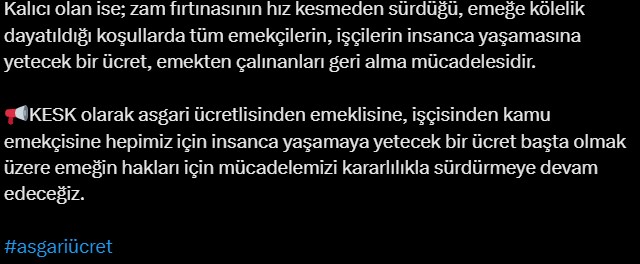 Asgari ücret zammına bir tepki de KESK'ten geldi: Tek kelimeyle rezalet Asgari ücret zammına bir tepki de KESK'ten geldi: Tek kelimeyle rezalet