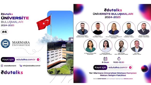 EduTalks Etkinliği 6 Ocak'ta Marmara Üniversitesi'nde!