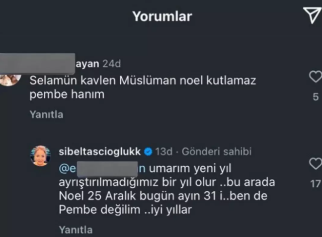 Sibel Taşçıoğlu'ndan 'Müslüman noel kutlamaz' yorumuna olay yanıt