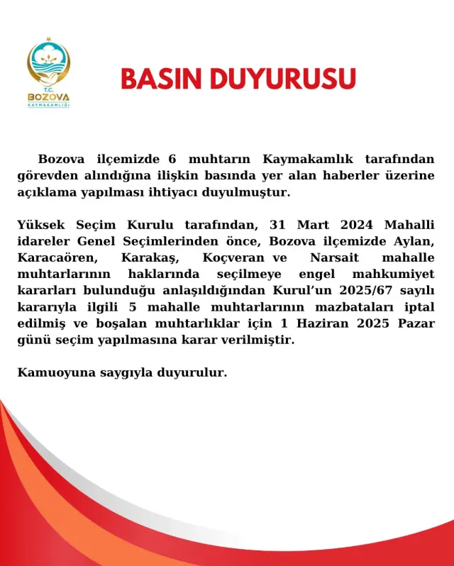 İlçeyi karıştıran olay! 5 muhtarın mazbatası iptal edildi, sandıklar yeniden kurulacak