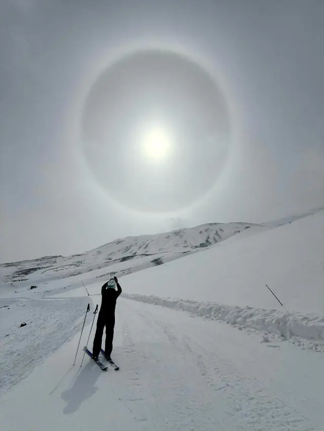 Doğanın sanat eseri 'halo' Erciyes'te görüntülendi