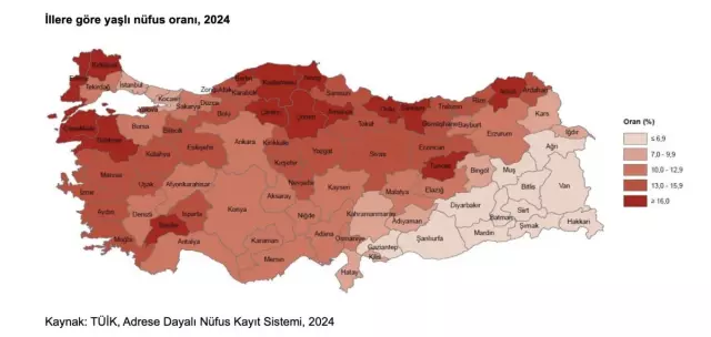 TÜİK rakamları paylaştı! İşte Türkiye'de yaşlı nüfusu en fazla olan 5 ilimiz