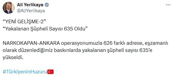 Ankara'da Cumhuriyet tarihinin en büyük uyuşturucu operasyonu: 635 kişi yakalandı