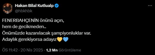 Fenerbahçe'de eski yöneticiden başkan adaylığı sinyali