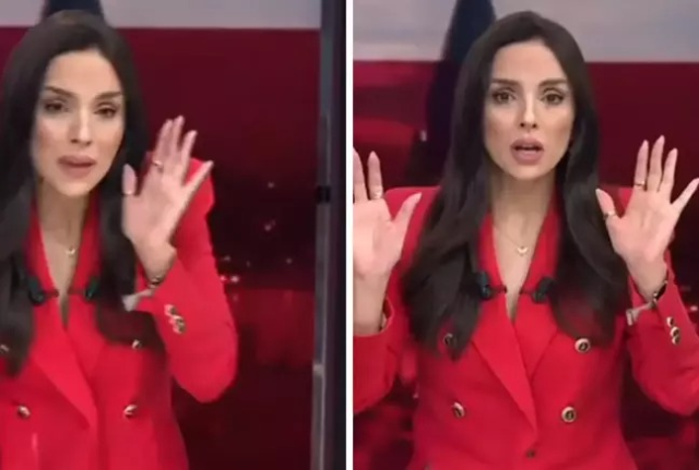 Canlı yayında depreme yakalandı, ne yapacağını bilemedi!