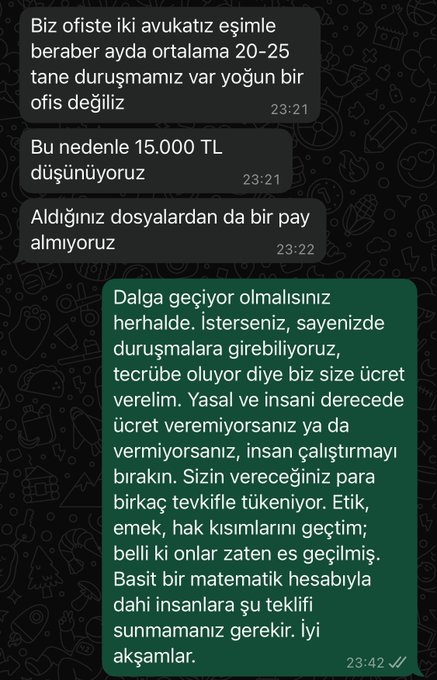 Kendisine teklif edilen maaş avukatı isyan ettirdi: Dalga geçiyorsunuz herhalde