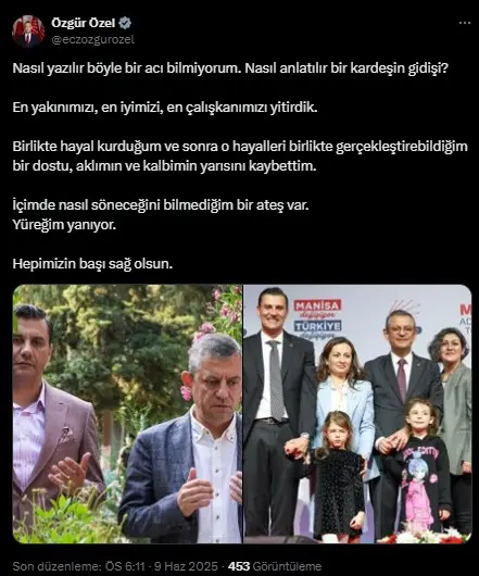 Ferdi Zeyrek'in hayatını kaybetmesinin ardından siyasilerden art arda taziye mesajları Ferdi Zeyrek'in hayatını kaybetmesinin ardından siyasilerden art arda taziye mesajları