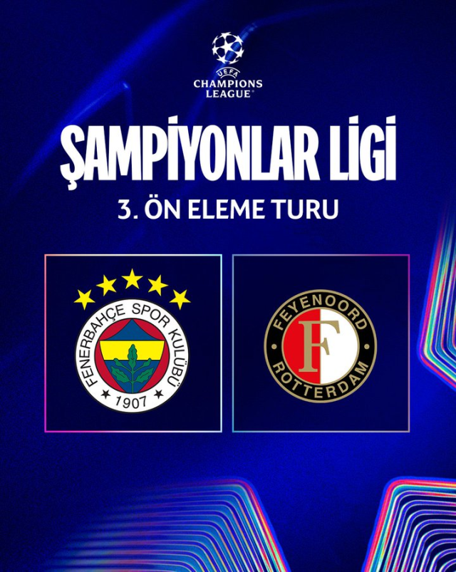 Fenerbahçe'nin Şampiyonlar Ligi 3. ön eleme turundaki rakibi belli oldu