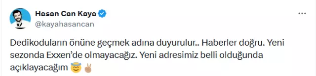 Hasan Can Kaya, Acun Ilıcalı'nın platformundan ayrıldı