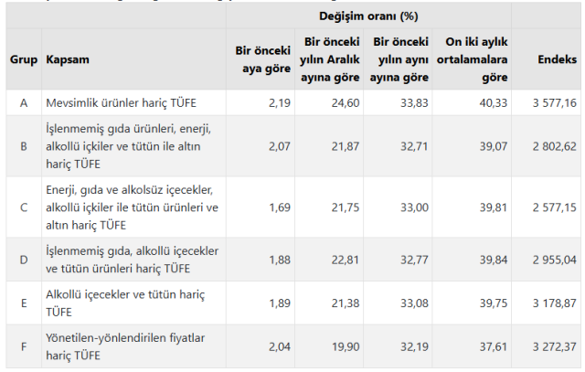 Enflasyon ağustos ayında yüzde 2,04 arttı, yıllık bazda yüzde 32,95 oldu
