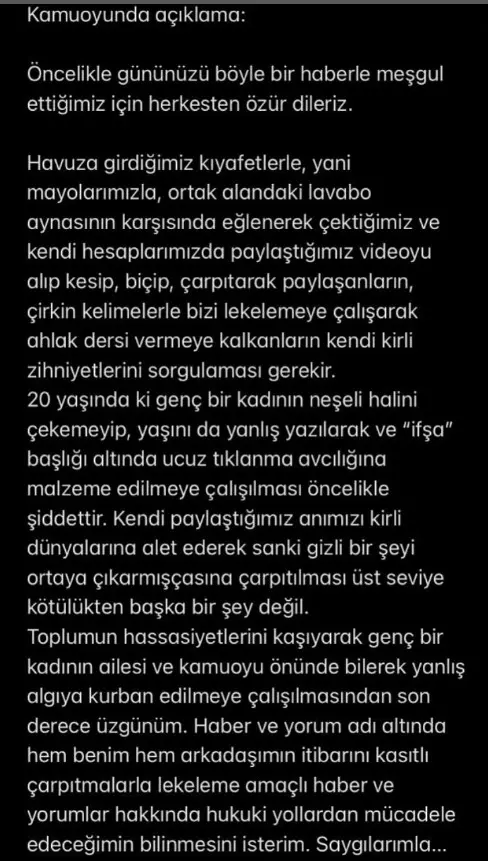 Ekin Mert Daymaz'dan banyodaki dans videosuna sert tepki: Kirli zihniyetlerinizi sorgulayın