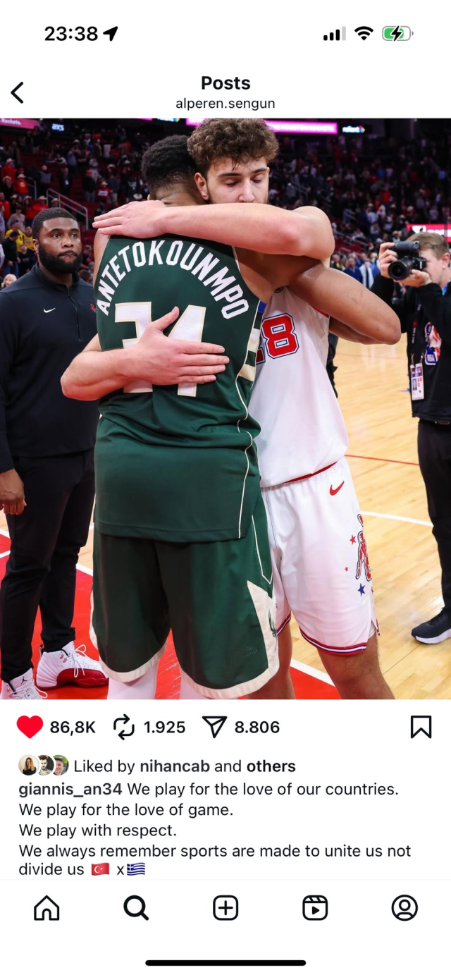 Ülkemize karşı haddini aşan Giannis Antetokounmpo'dan özür mesajı