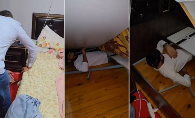 15 yıl hapis cezası bulunan hükümlü saklandığı yerde böyle yakalandı