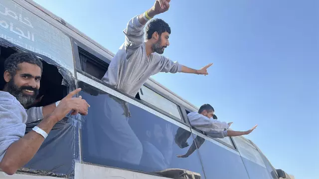 İsrail'in serbest bıraktığı Filistinli esirler Gazze'de