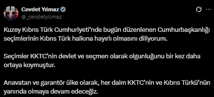 Cumhurbaşkanı Erdoğan'dan KKTC'deki seçime ilişkin ilk yorum