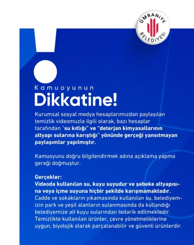 Görüntüye tepki yağıyor: Barajlar alarm verirken Ümraniye Belediyesi şov peşinde Görüntüye tepki yağıyor: Barajlar alarm verirken Ümraniye Belediyesi şov peşinde