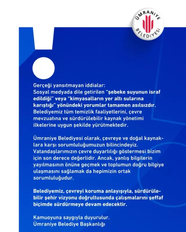 Görüntüye tepki yağıyor: Barajlar alarm verirken Ümraniye Belediyesi şov peşinde Görüntüye tepki yağıyor: Barajlar alarm verirken Ümraniye Belediyesi şov peşinde