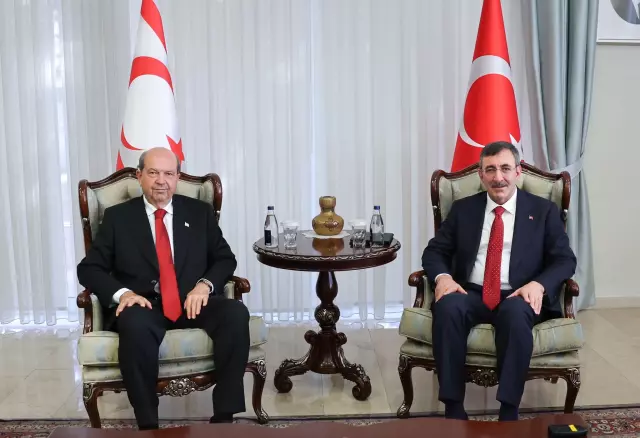 Cumhurbaşkanı Yardımcısı Yılmaz, KKTC Cumhurbaşkanı Erhürman ile bir araya geldi Cumhurbaşkanı Yardımcısı Yılmaz, KKTC Cumhurbaşkanı Erhürman ile bir araya geldi