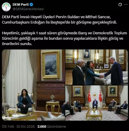 Cumhurbaşkanı Erdoğan ile İmralı heyeti arasında Terörsüz Türkiye zirvesi Cumhurbaşkanı Erdoğan ile İmralı heyeti arasında Terörsüz Türkiye zirvesi