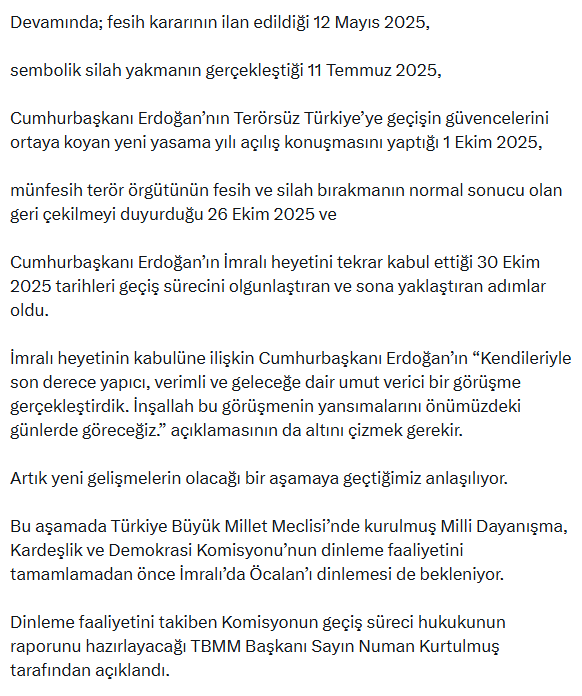 Cumhurbaşkanı Başdanışmanı Uçum: Komisyonun İmralı'da Öcalan'ı dinlemesi bekleniyor Cumhurbaşkanı Başdanışmanı Uçum: Komisyonun İmralı'da Öcalan'ı dinlemesi bekleniyor